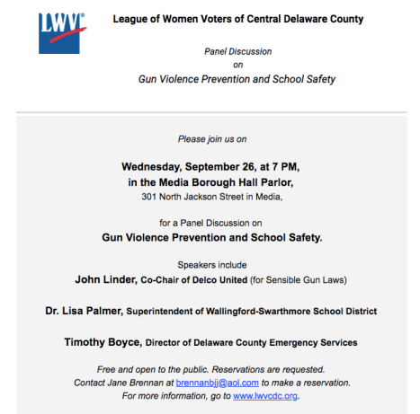 LWV School Safety Event